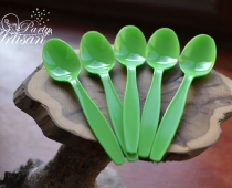 Plastic Spoons Lime